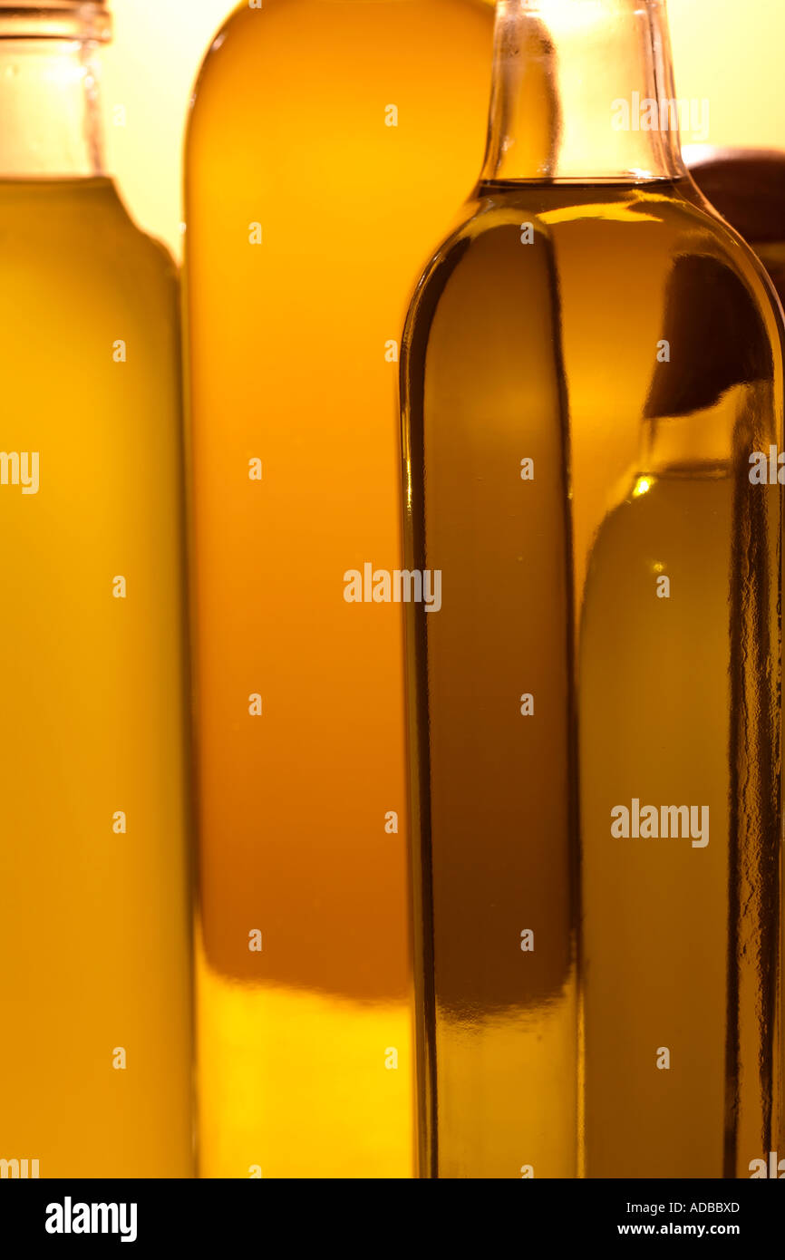 Olivenöl-Flaschen Stockfoto