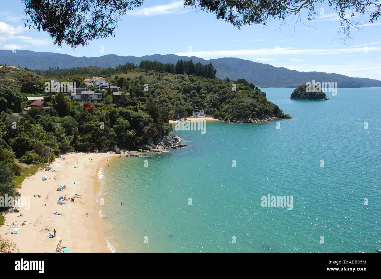 Breaker-Strand und Honeymoon Bay Abel Tasman National Park Südinsel Neuseeland Stockfoto