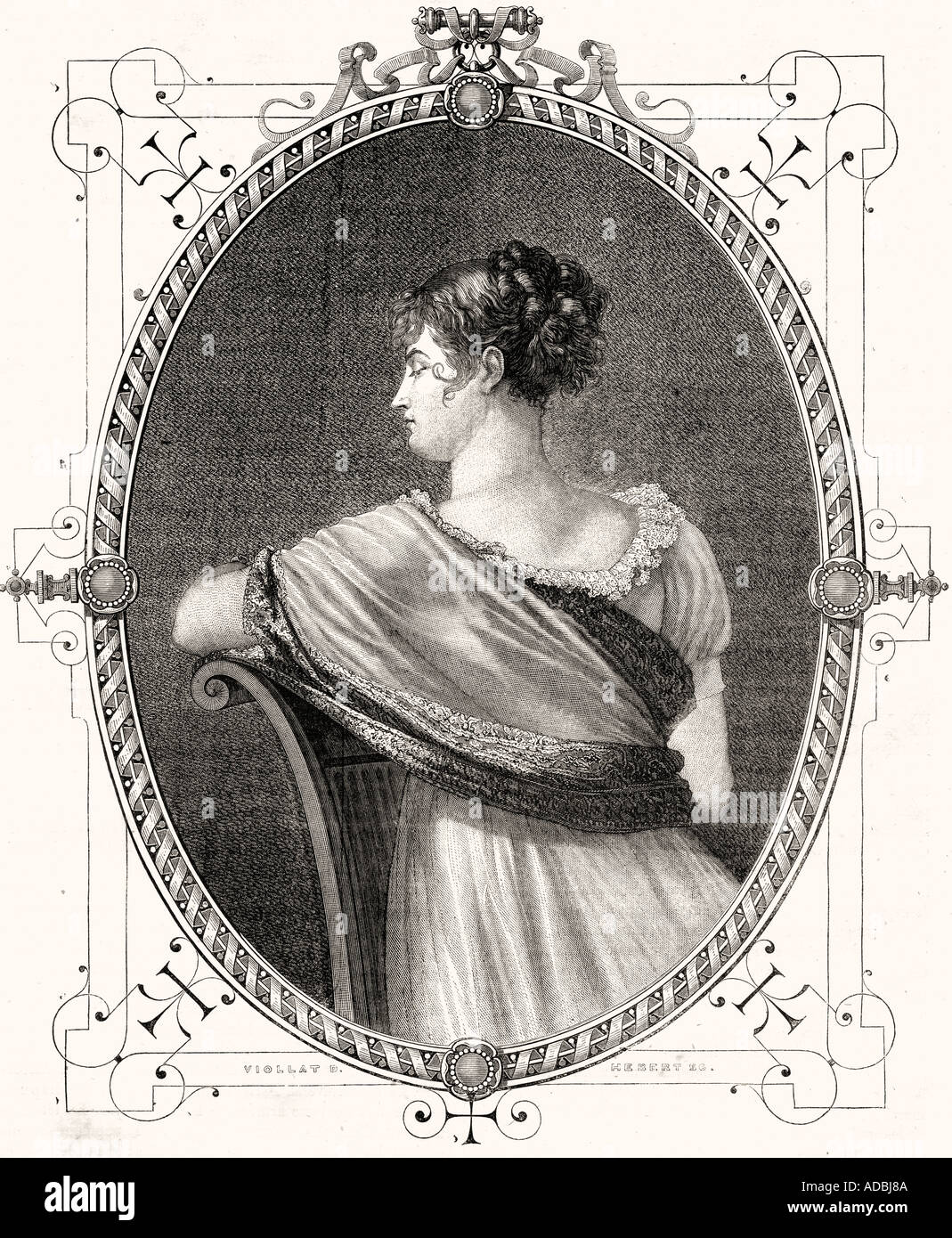 Jeanne Françoise Jullie Adélaïde Récamier, wie Juliette, 1777 - 1849. Bekannte französische Schönheit. Stockfoto