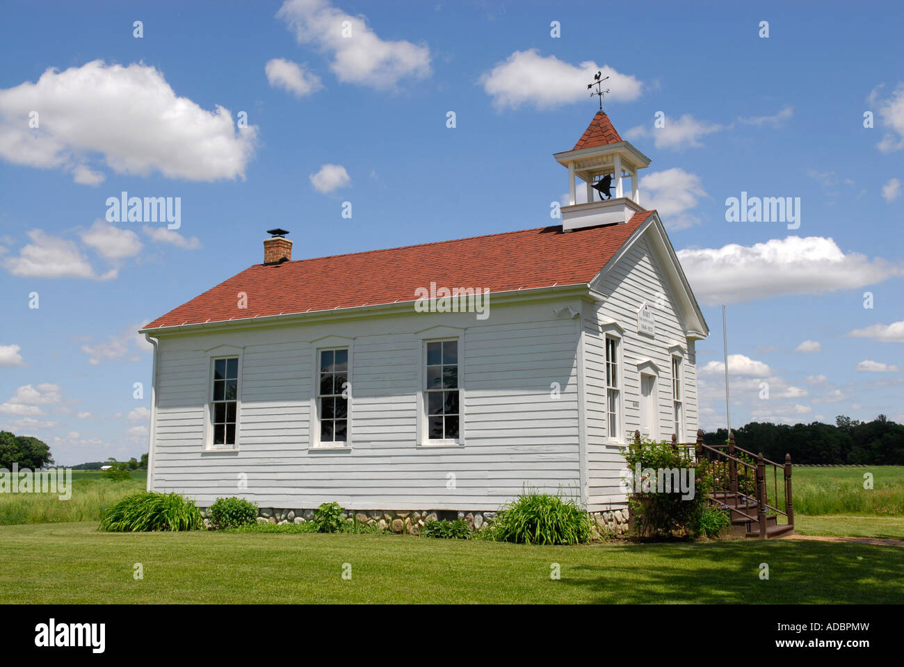 Das Hart Einzimmer Schule Schulhaus südlich von Frankenmuth Michigan in Tuscola County Stockfoto