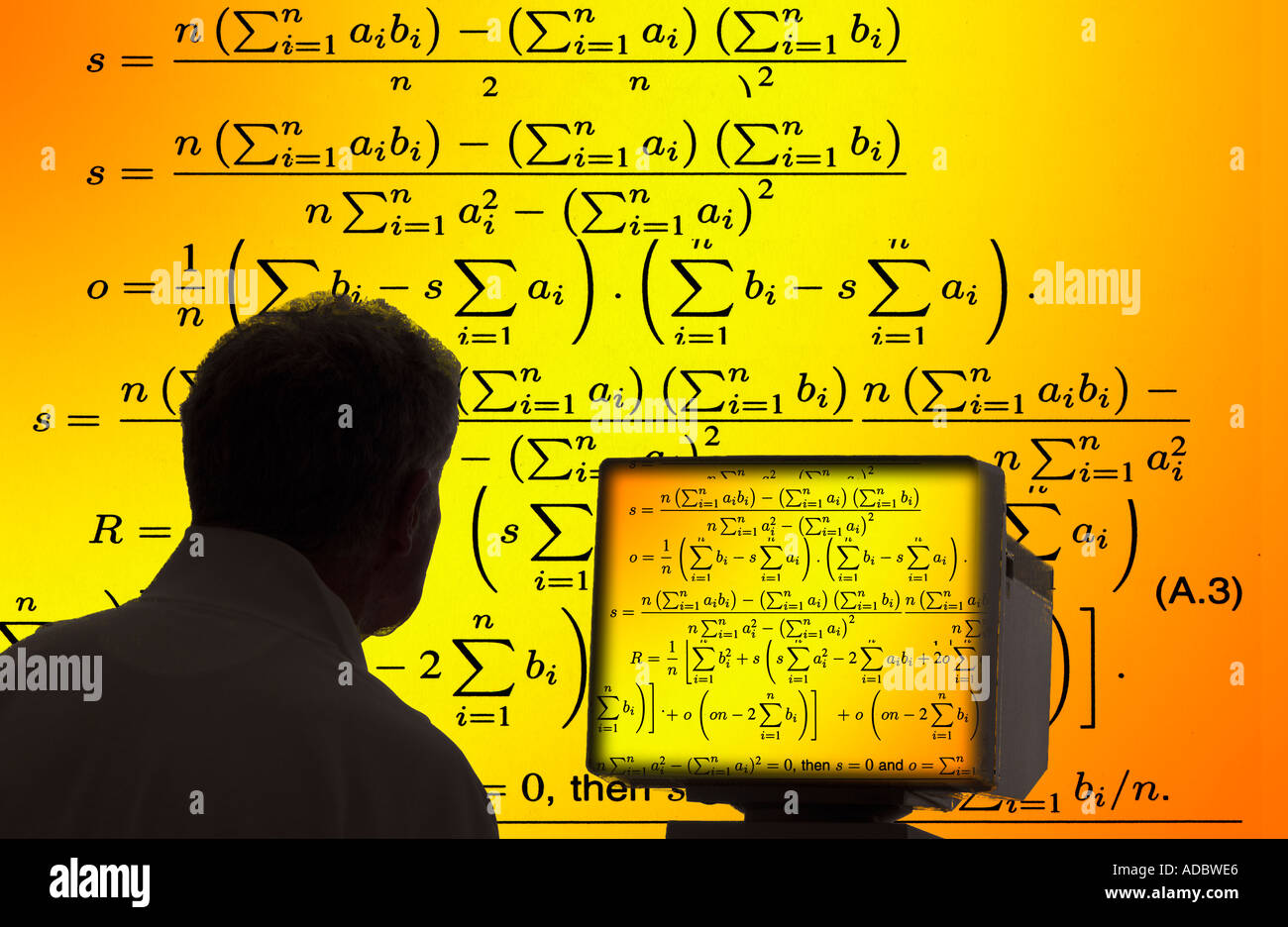 Mathe-Lehrer studieren Symbol Diagramm in der Klasse Stockfotografie - Alamy