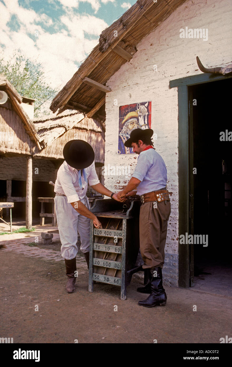 Argentinische Volk, Männer, Männlich, Gauchos, Estancia San Antonio de Areco, Provinz Buenos Aires, Argentinien Stockfoto