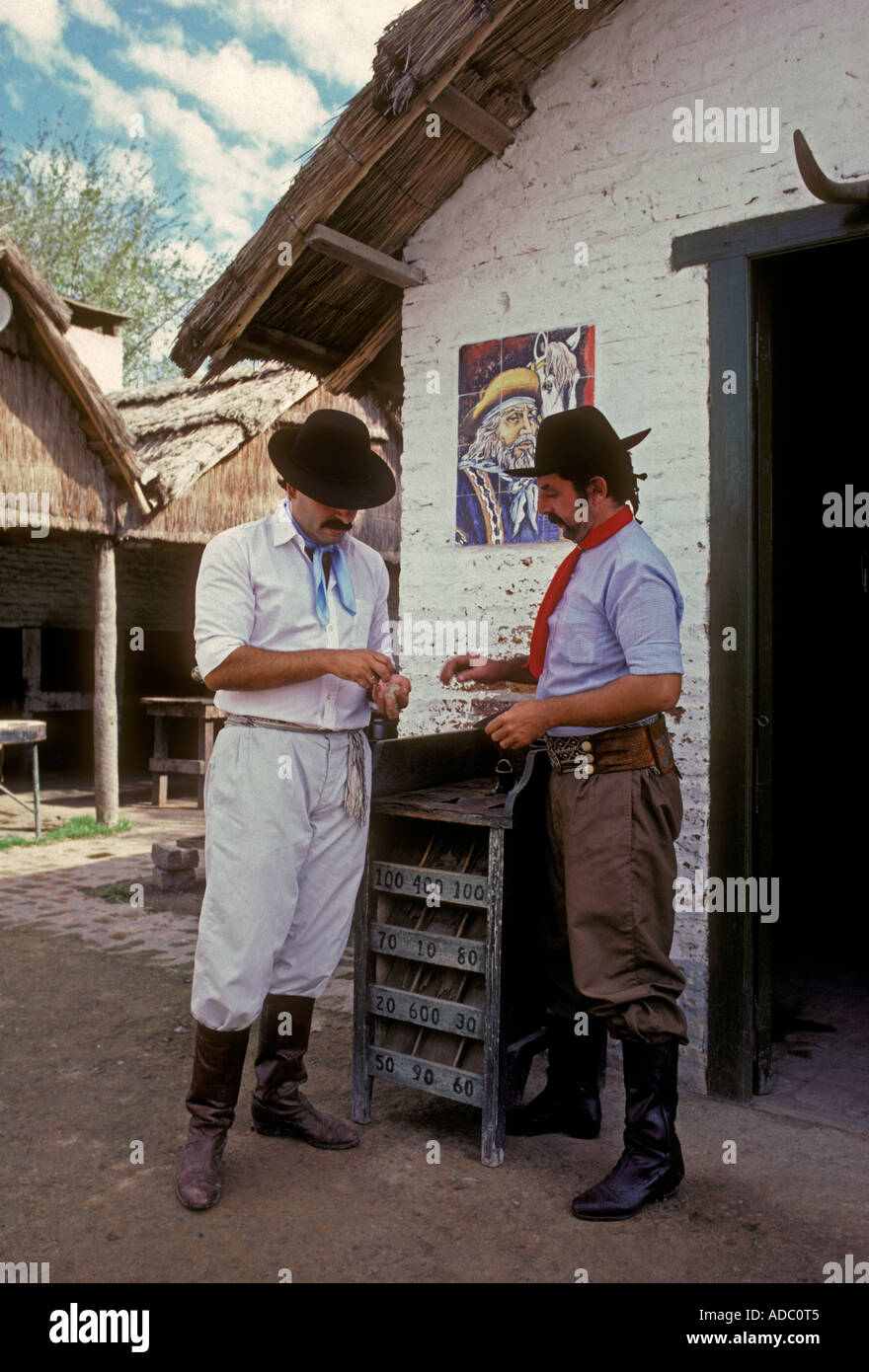 Argentinische Volk, Männer, Männlich, Gauchos, Estancia San Antonio de Areco, Provinz Buenos Aires, Argentinien Stockfoto