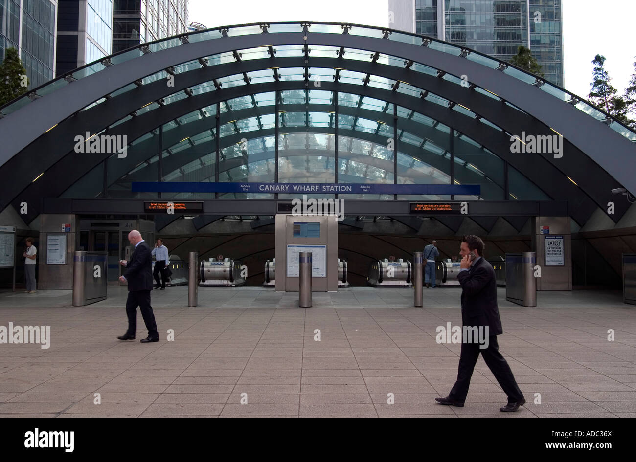 Canary Wharf u-Bahnstation Eingang Stockfoto