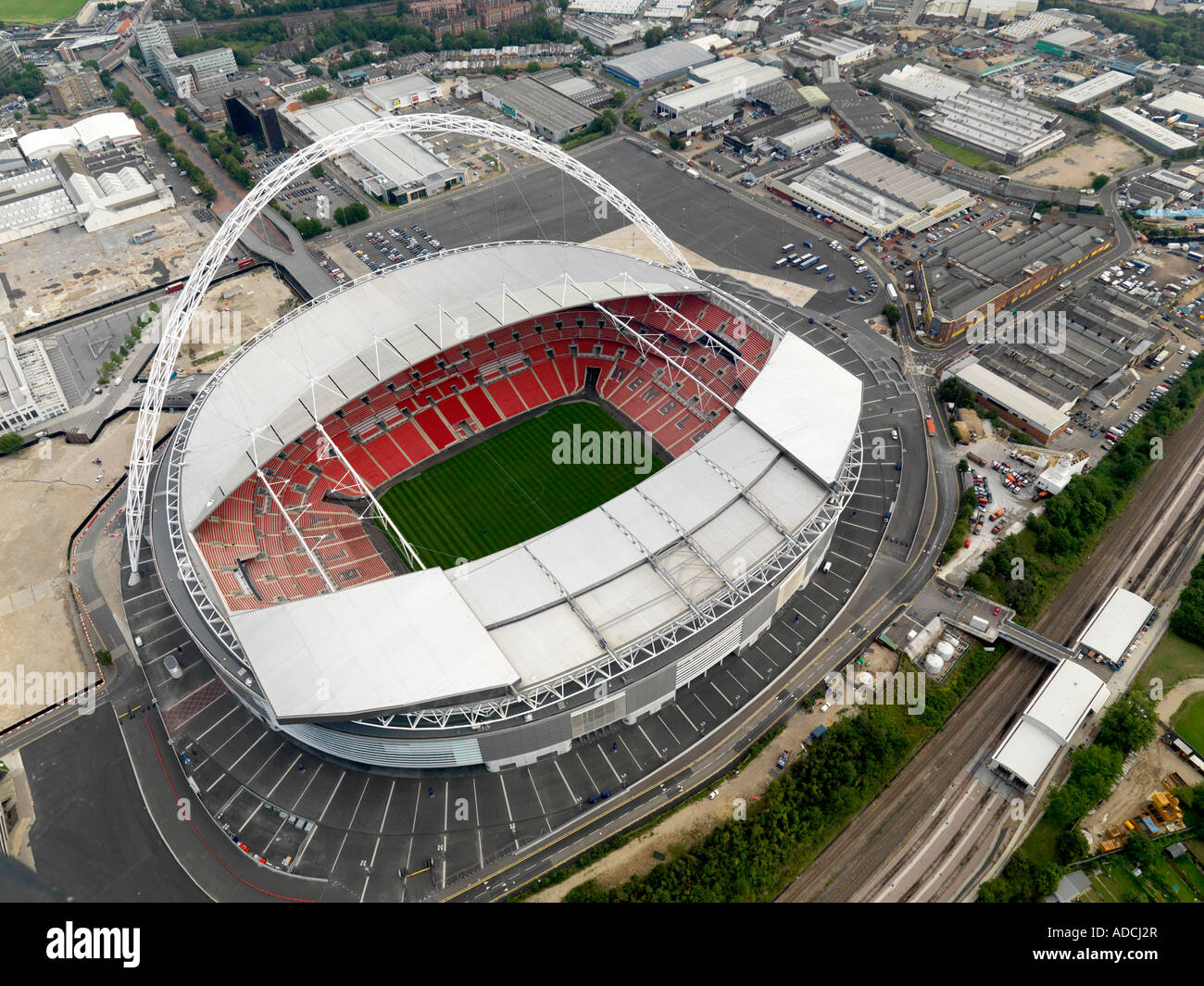 Luftaufnahme des Wembley-Stadion, London Stockfoto