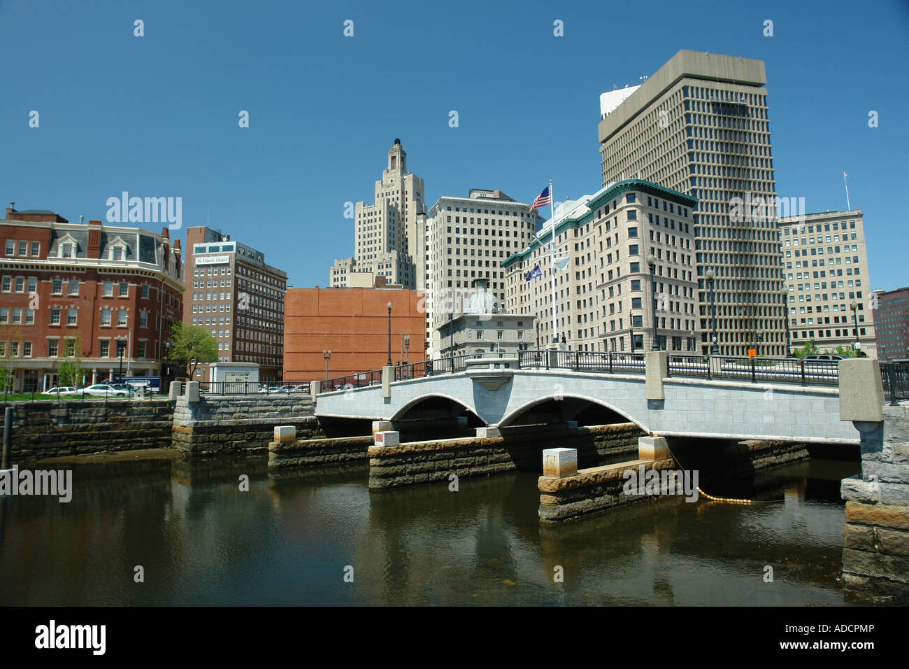 AJD58263, Providence, RI, Rhode Island, Skyline der Innenstadt Stockfoto