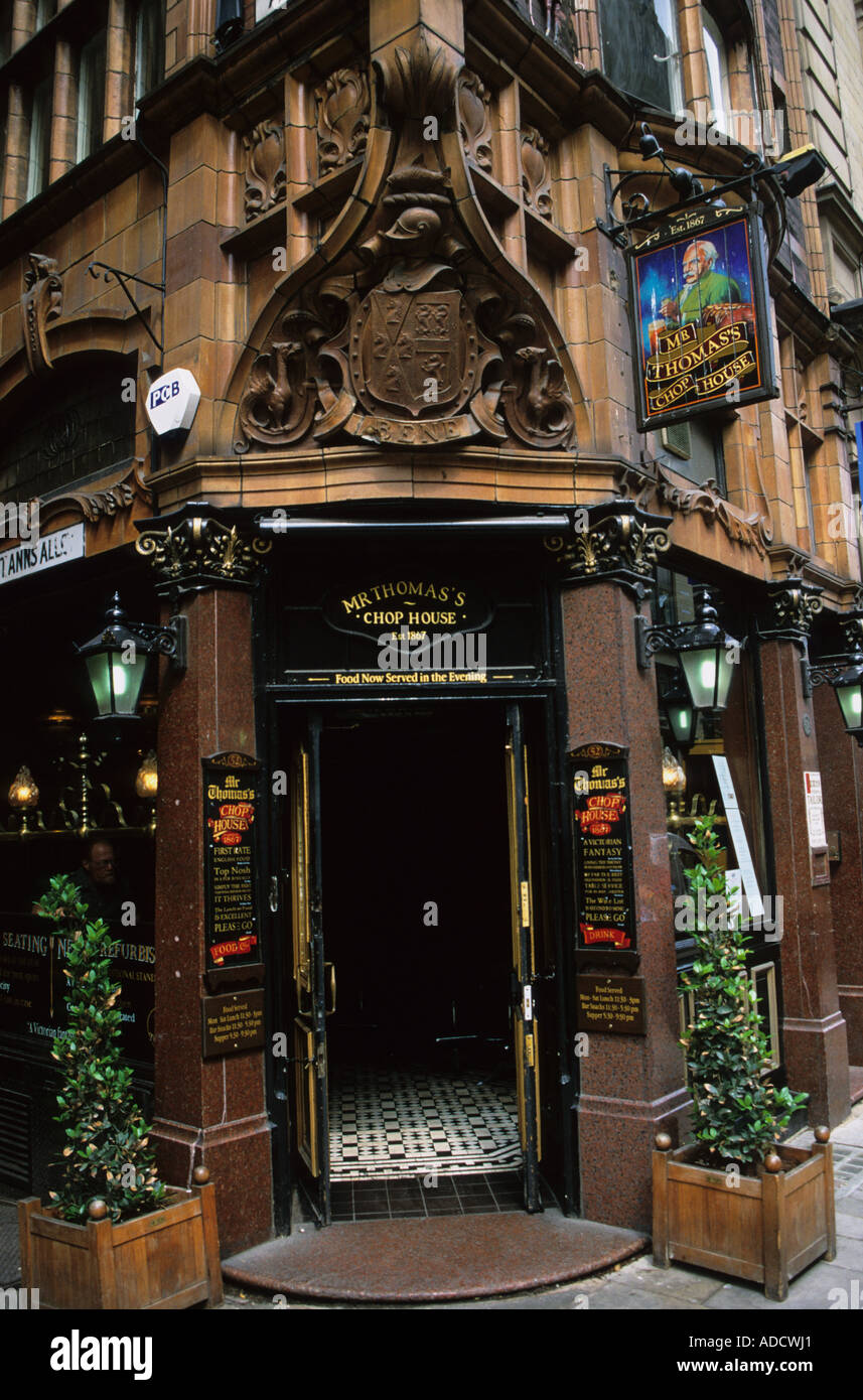 Herr Thomas Chop House Pub Manchester Stockfoto