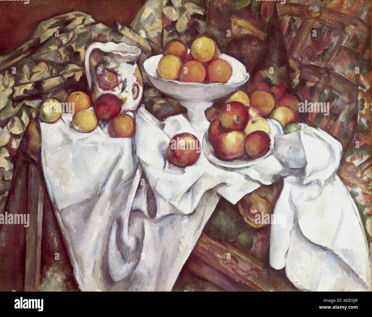 "Fine Arts, Cezanne, Paul (1839-1906), Malerei,"Äpfel und Orangen", 1895-1900, Öl auf Leinwand, Musée d' Orsay, Paris, Fr Stockfoto