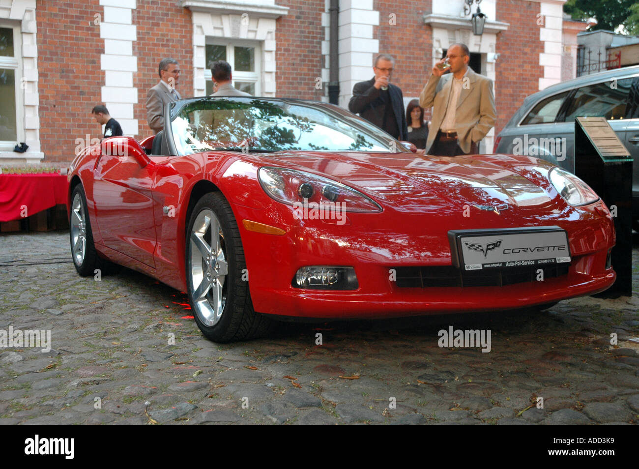 Roten Corvette C6 sportcar Stockfoto