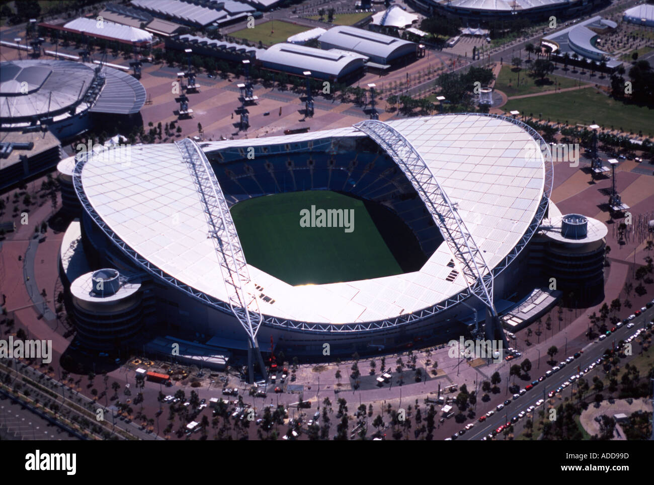 Stadion Australia Olympic Park Sydney Australia Antenne Stockfoto