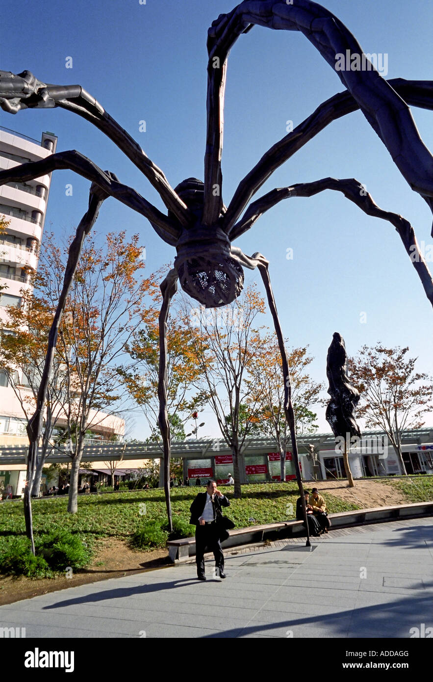 Japan Tokio Louise Bourgeois Skulptur Maman in Roppongi Hügel Tokio Stockfoto