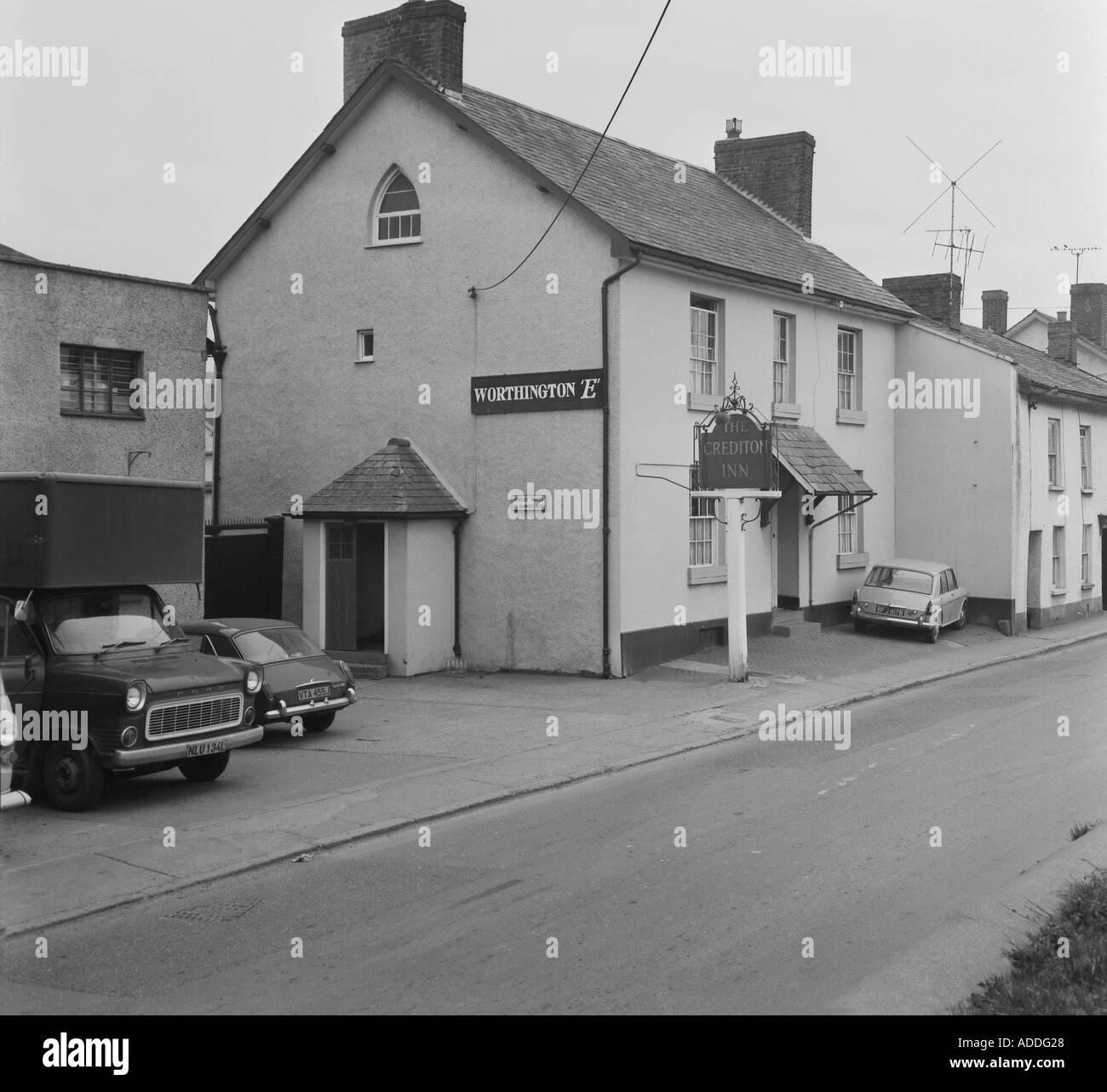 Crediton Inn Crediton Devon 1974 in 6 x 6 Reihe 0062 Stockfoto