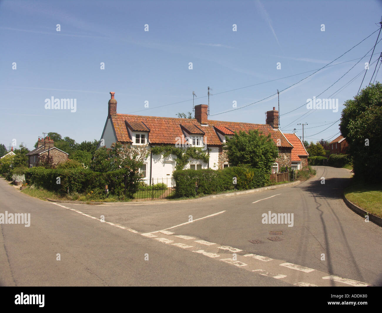 Alte Landhäuser Blaxhall Suffolk England Stockfoto