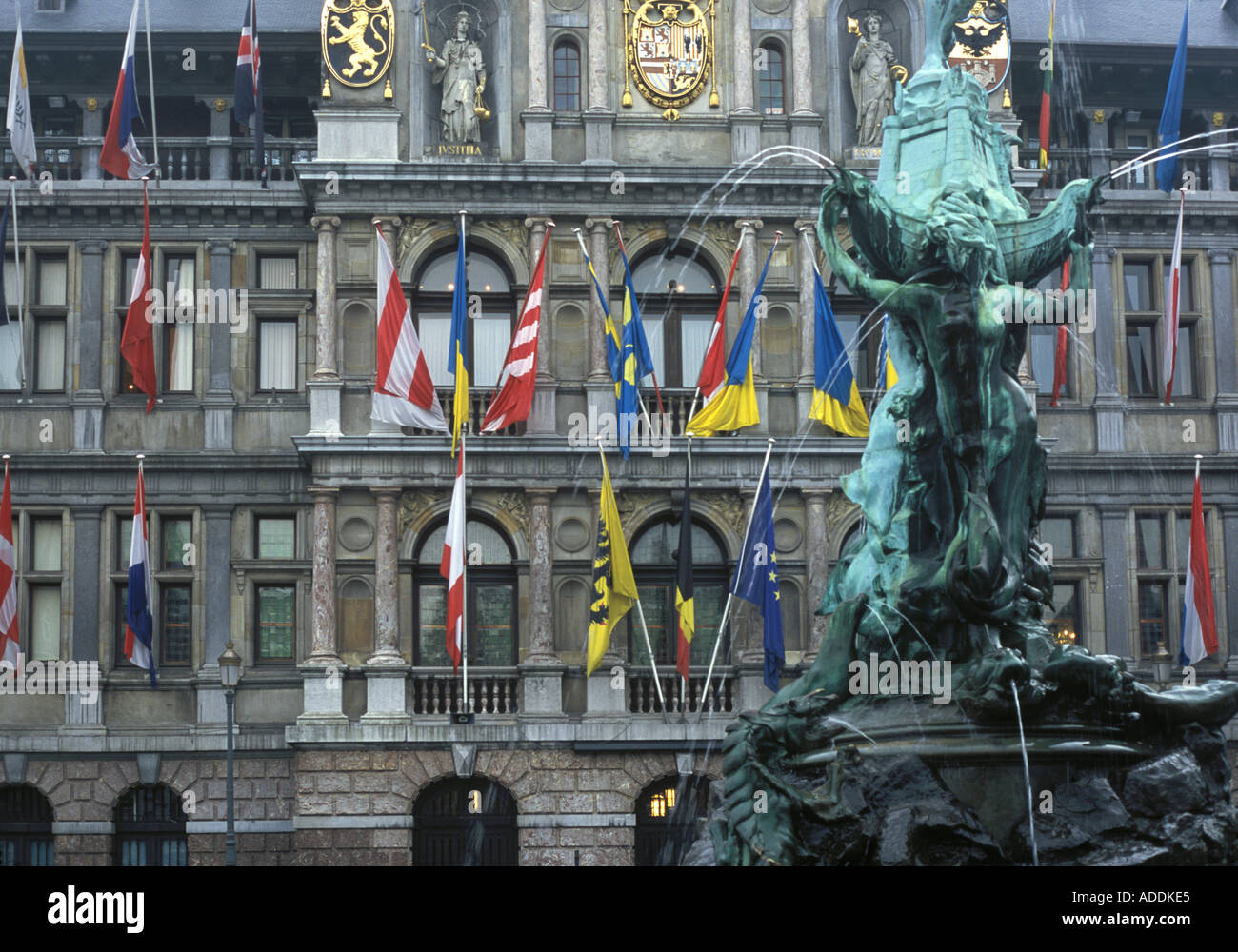 Antwerpen-Rathaus Stockfoto