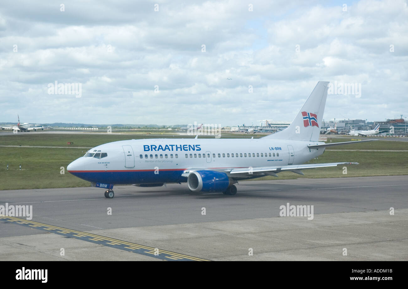 Ein Braathens-Passagier-jet Stockfoto