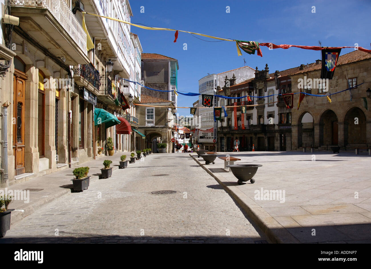 Blick auf die Altstadt von Betanzos Galizien A Coruña España Iberia Spanien Europa Stockfoto