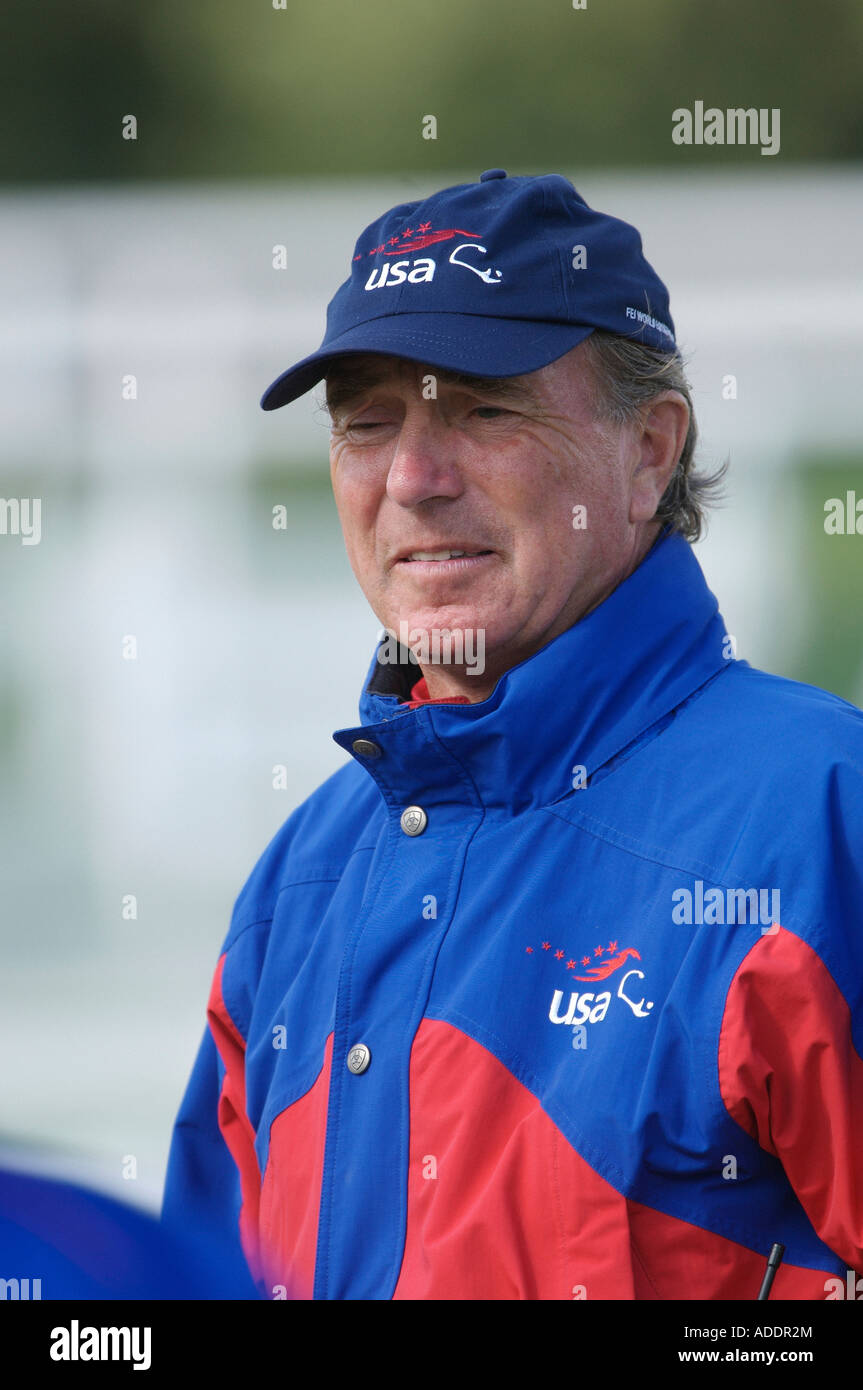 Mark Phillips USA Chef d Equipe World Equestrian Games Aachen 23. August 2006 Eventing Dressurprüfung Stockfoto