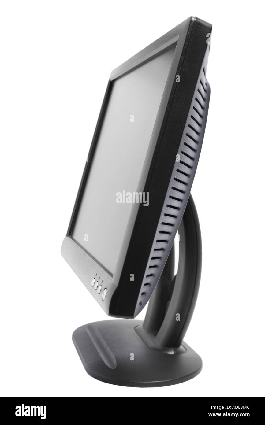 Seitenansicht der Flachbildschirm Stockfoto