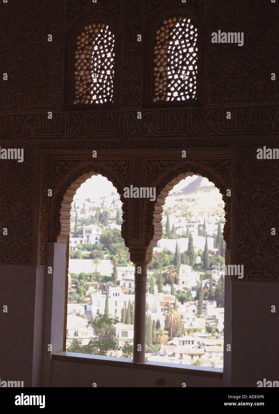 Ansicht der Alhambra Palast & Alcazaba Festung Granada Andalusien Andalusien España Spanien Iberia Europa Stockfoto