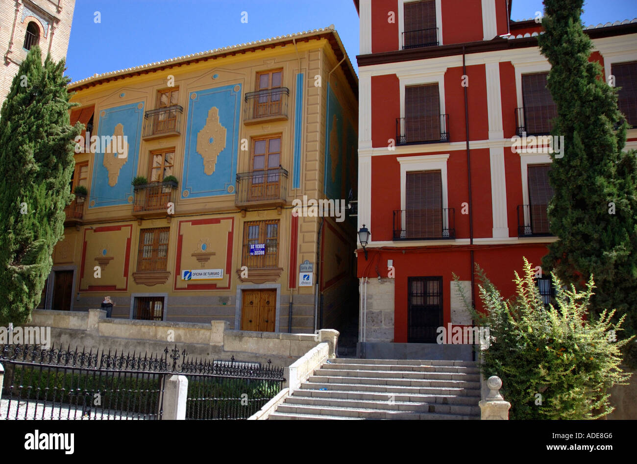Blick auf charakteristische Gebäude Granada Andalusien Andalusien España Spanien Iberia Europa Stockfoto