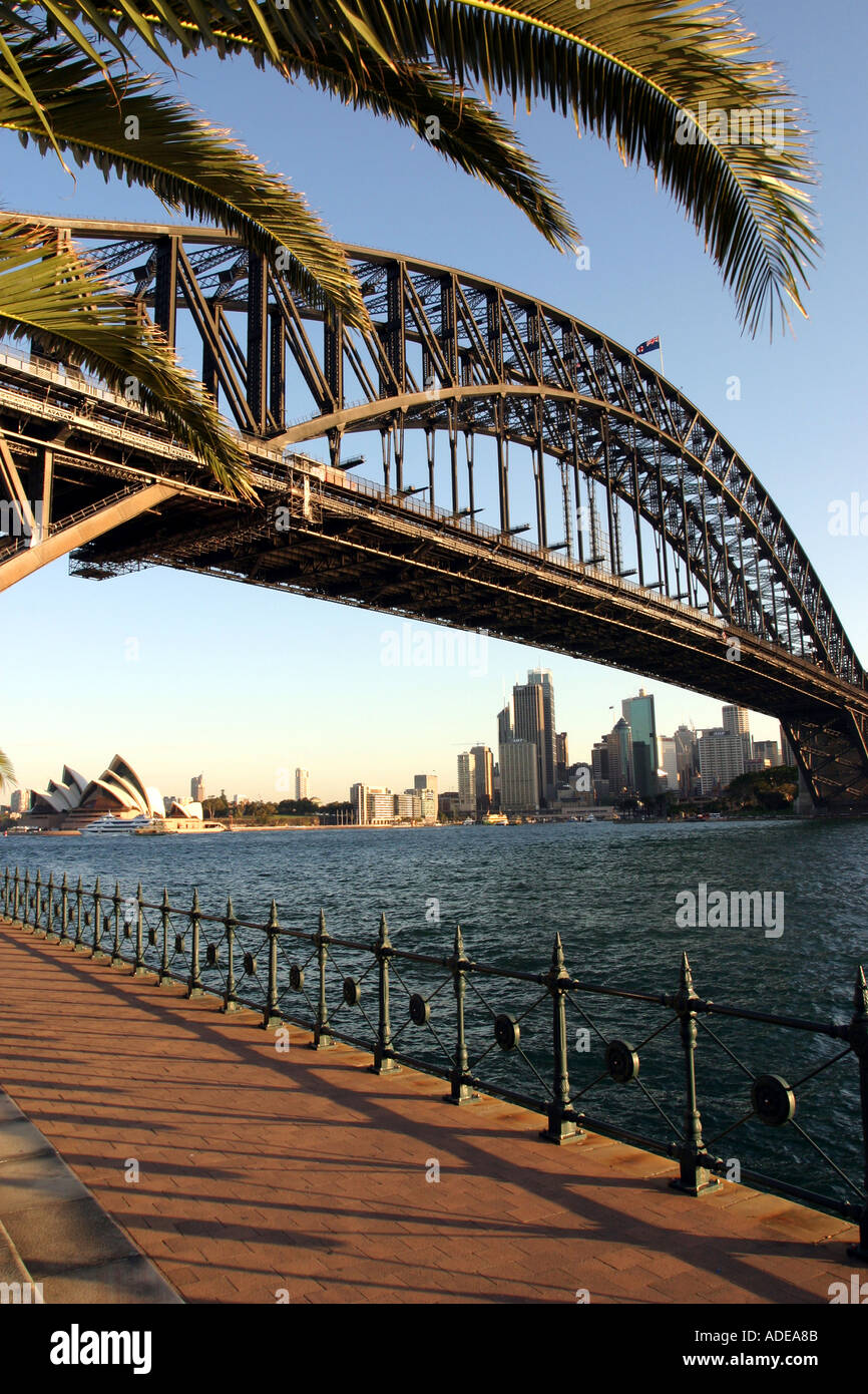Sydney Harbour Bridge und Sydney Opera House Australien Stockfoto