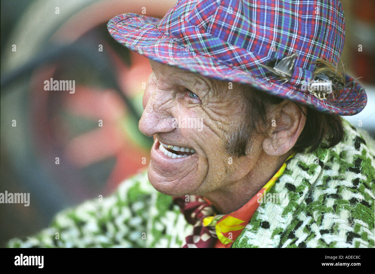 Ein Zigeuner in Stow auf das wäre fair in den Cotswolds UK Stockfoto