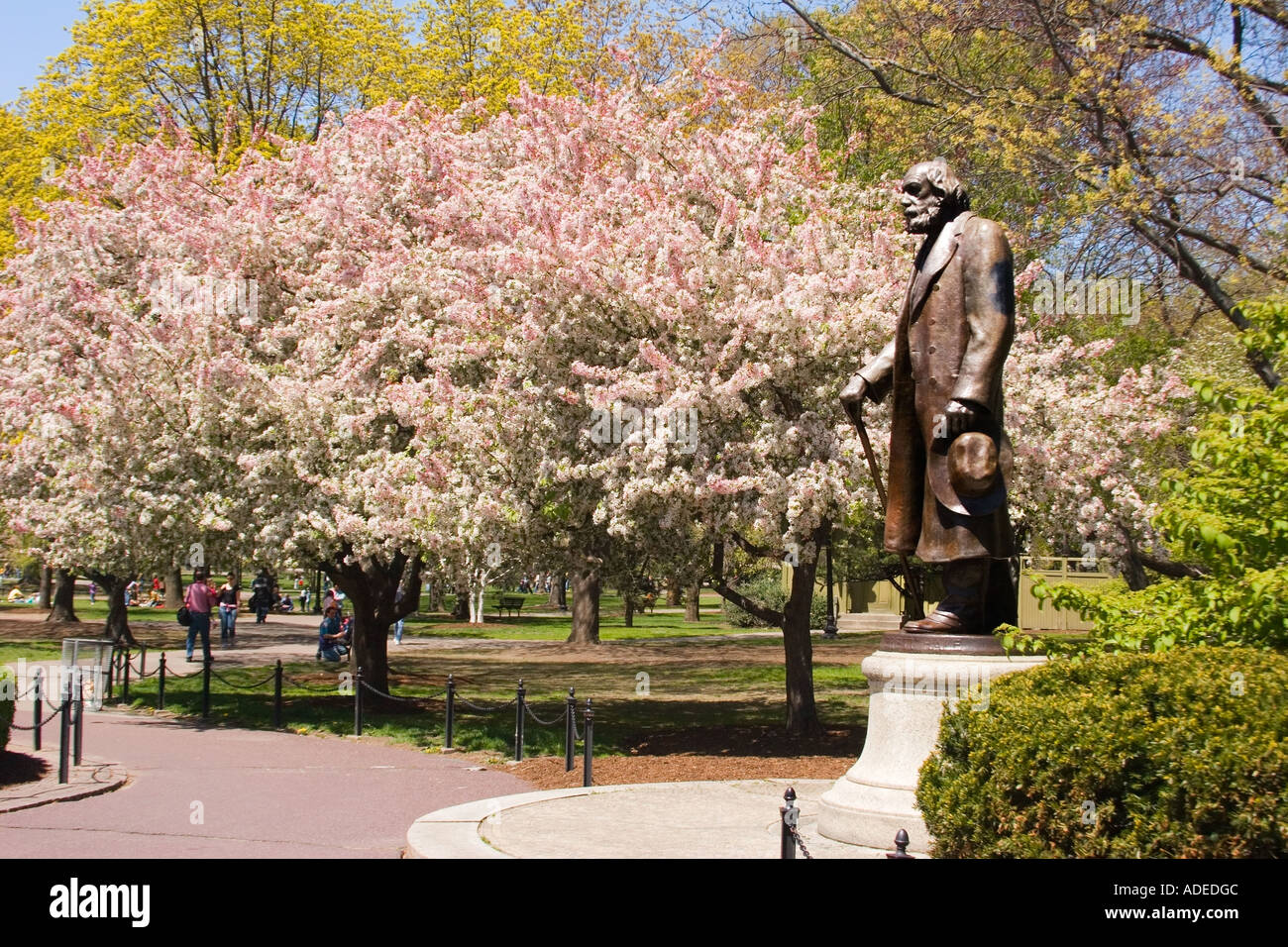 Boston Public Garden im Frühjahr Stockfoto