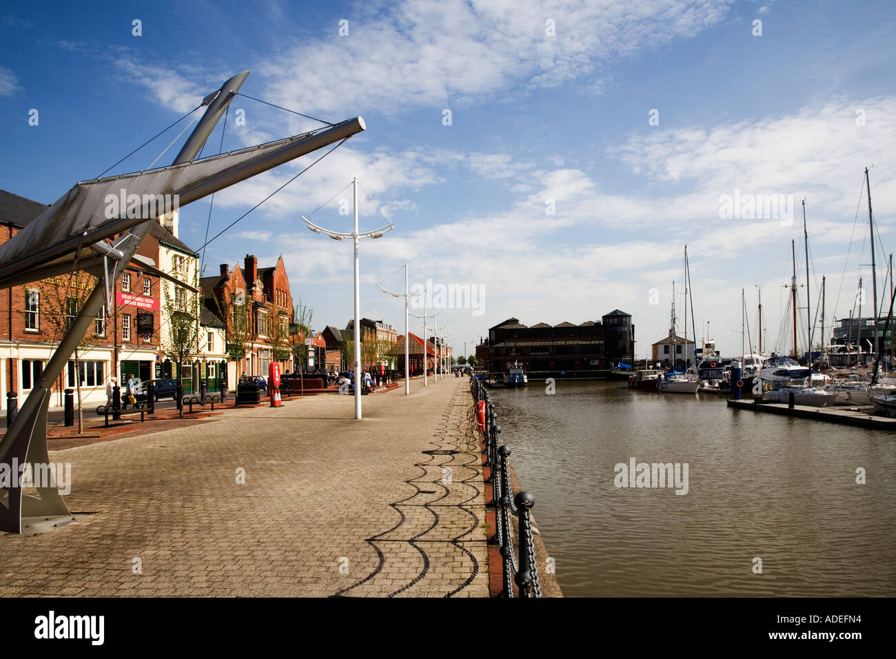 Humber Dock Street Hull Marina Kingston Upon Hull East Yorkshire England Stockfoto