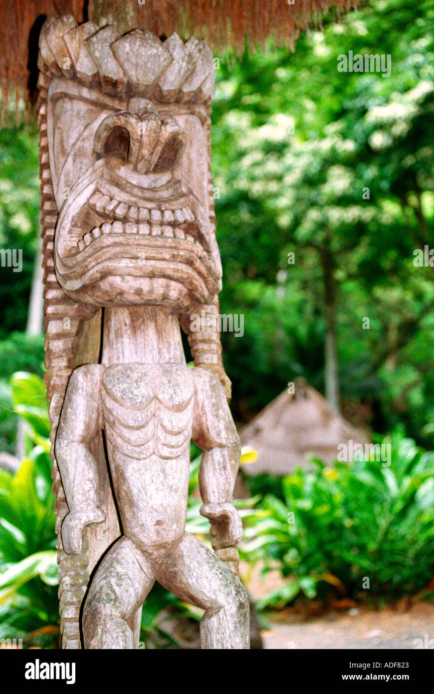 Tiki Statue Hawaii Stockfoto