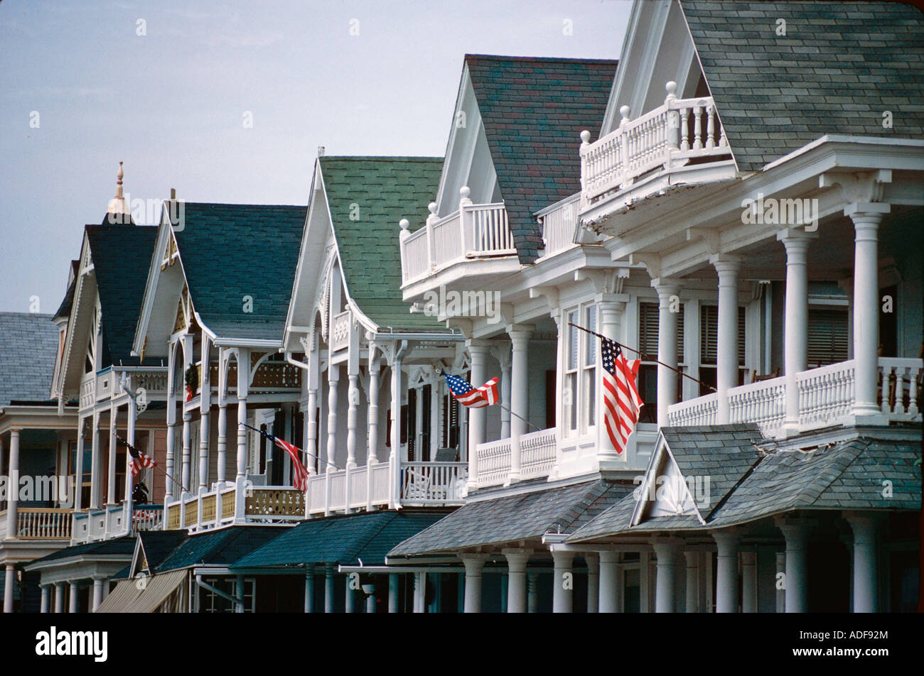 Viktorianische Häuser Ocean Grove-New-Jersey Stockfoto