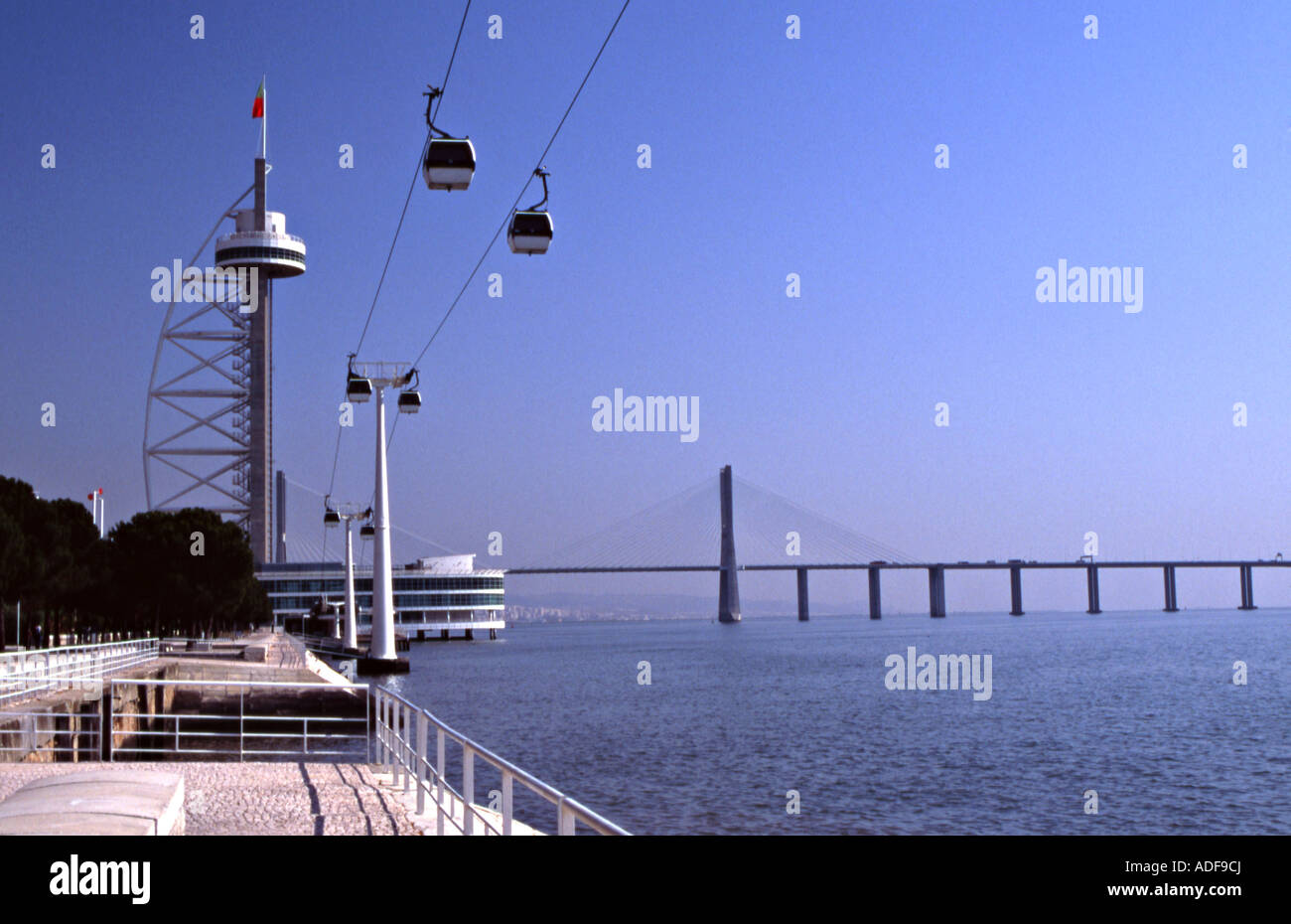 Vasco da Gama Brücke Portugal Stockfoto