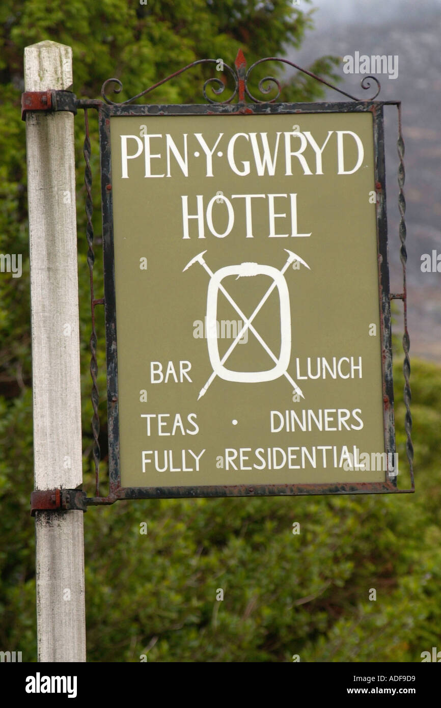 Pen Y Gwryd Hotel in der Nähe von Llanberis Gwynedd 1953-Everest-Expedition als Basis verwendet, beim training in Snowdonia North Wales UK Stockfoto