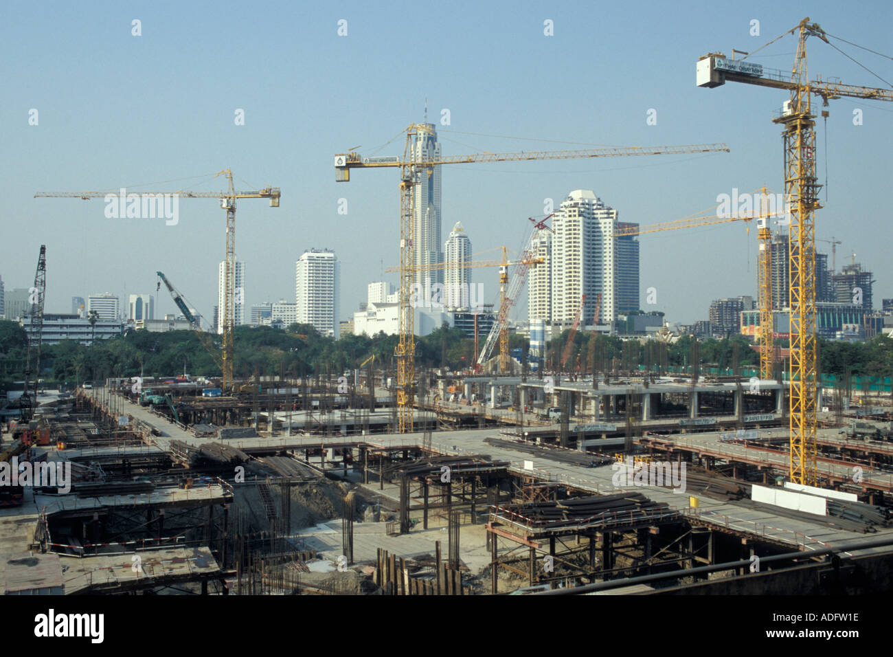 Bau-Website-Bangkok-thailand Stockfoto