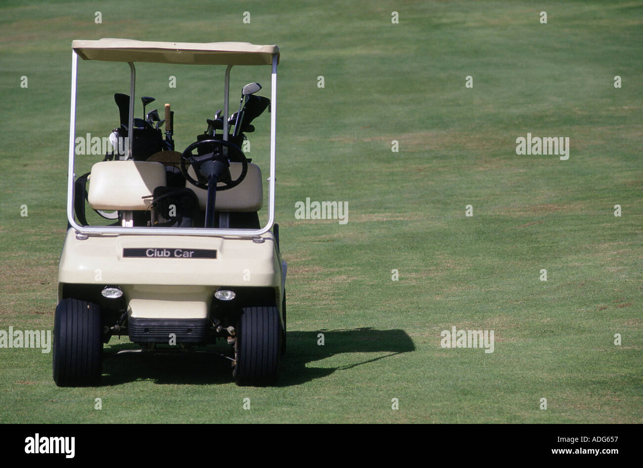 leere Golf-Cart Stockfoto