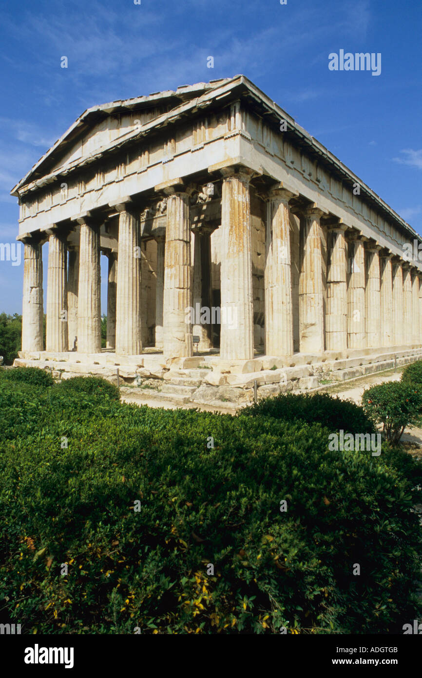 Griechenland Athen Ancient Agora Tempel des Hephaistos Stockfoto