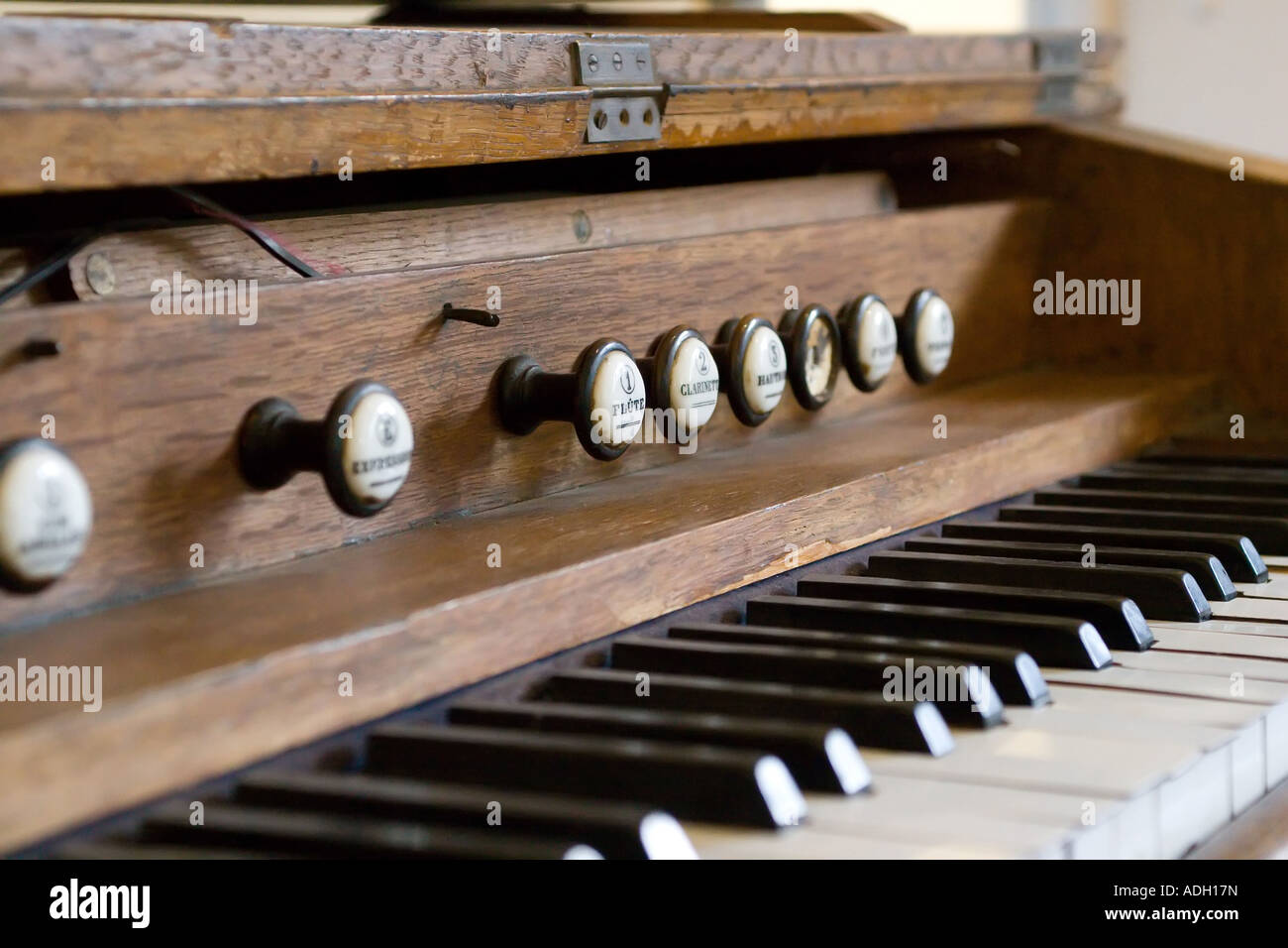 Orgel-Nahaufnahme Stockfoto