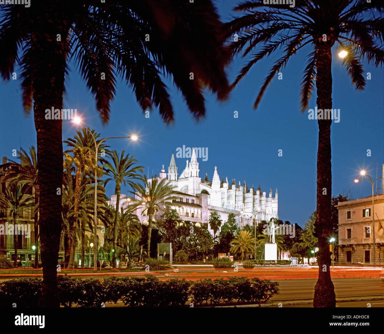 Spanien Mallorca kathedral Dawn Stockfoto