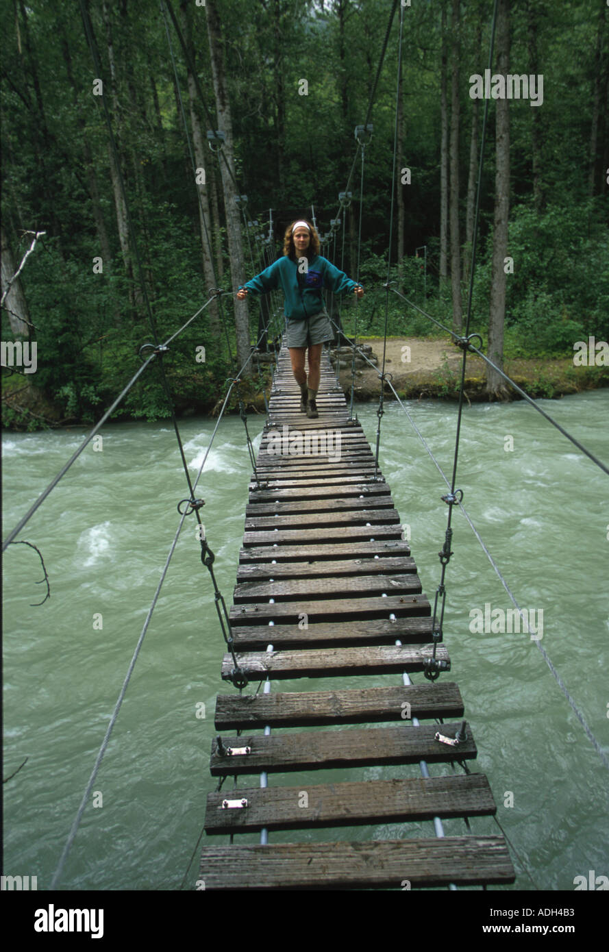 Wanderer auf dem Chilkoot Trail Klondike Gold Rush NP Alaska Stockfoto