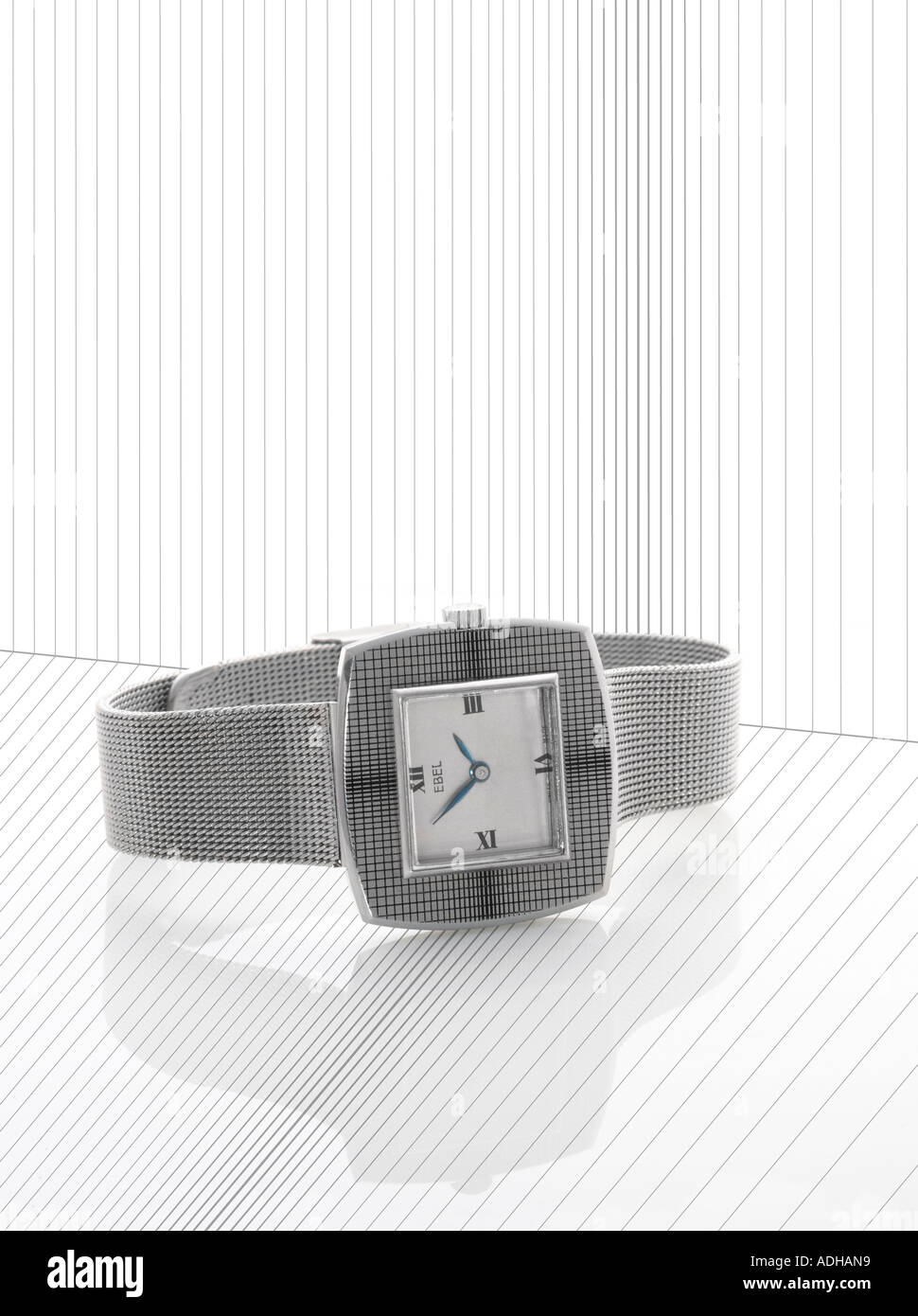Seltene 70er Jahre Ebel Uhr mit mesh strap Stockfoto