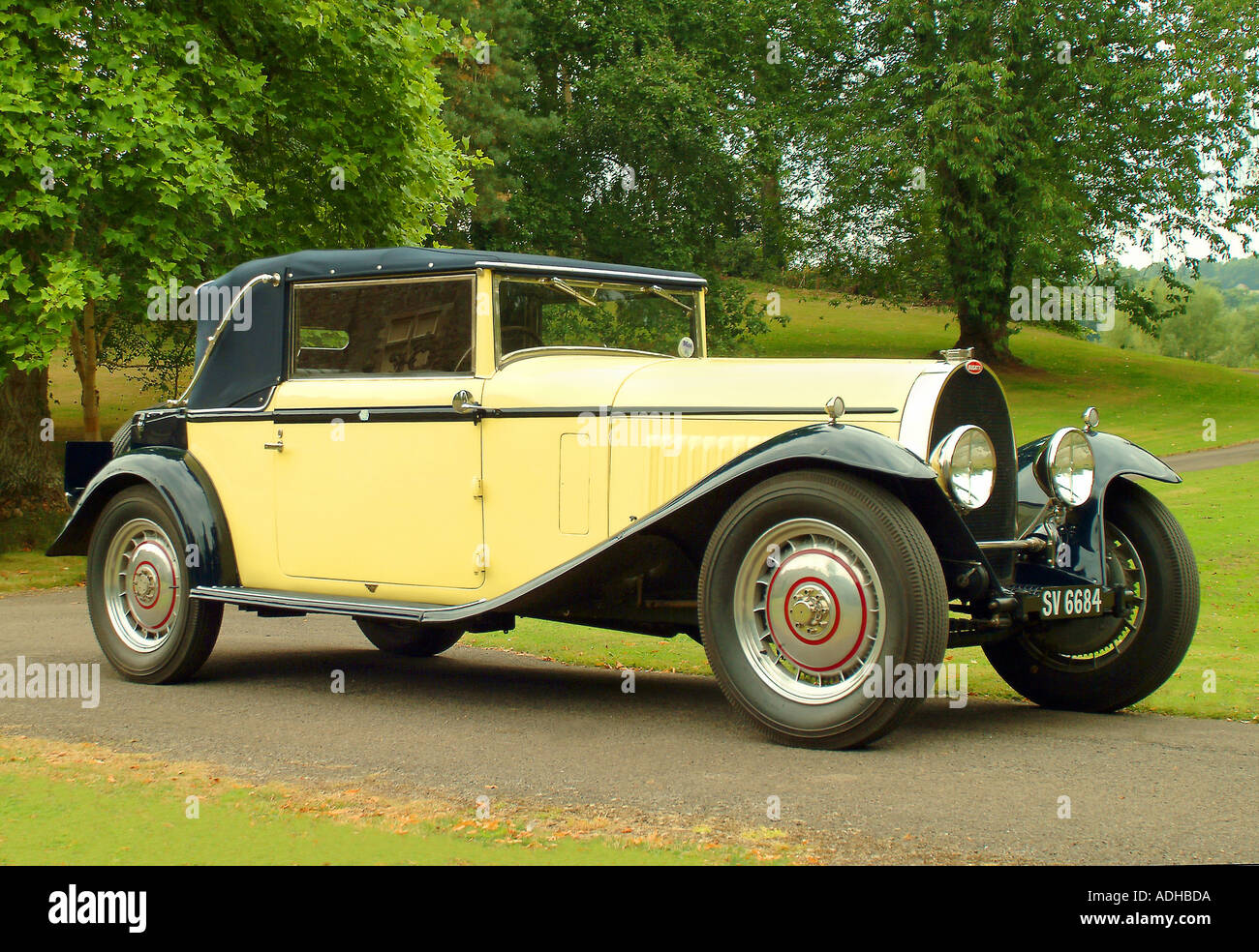 Herrn Raglans Bugatti Oldtimer Stockfoto