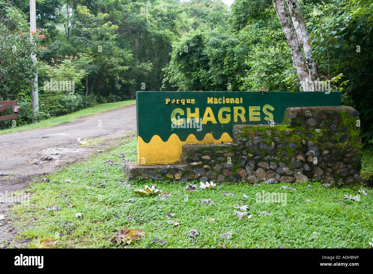 Parque Nacional Chagres, Eingangsschild, Colon, Panama, Mittelamerika Stockfoto