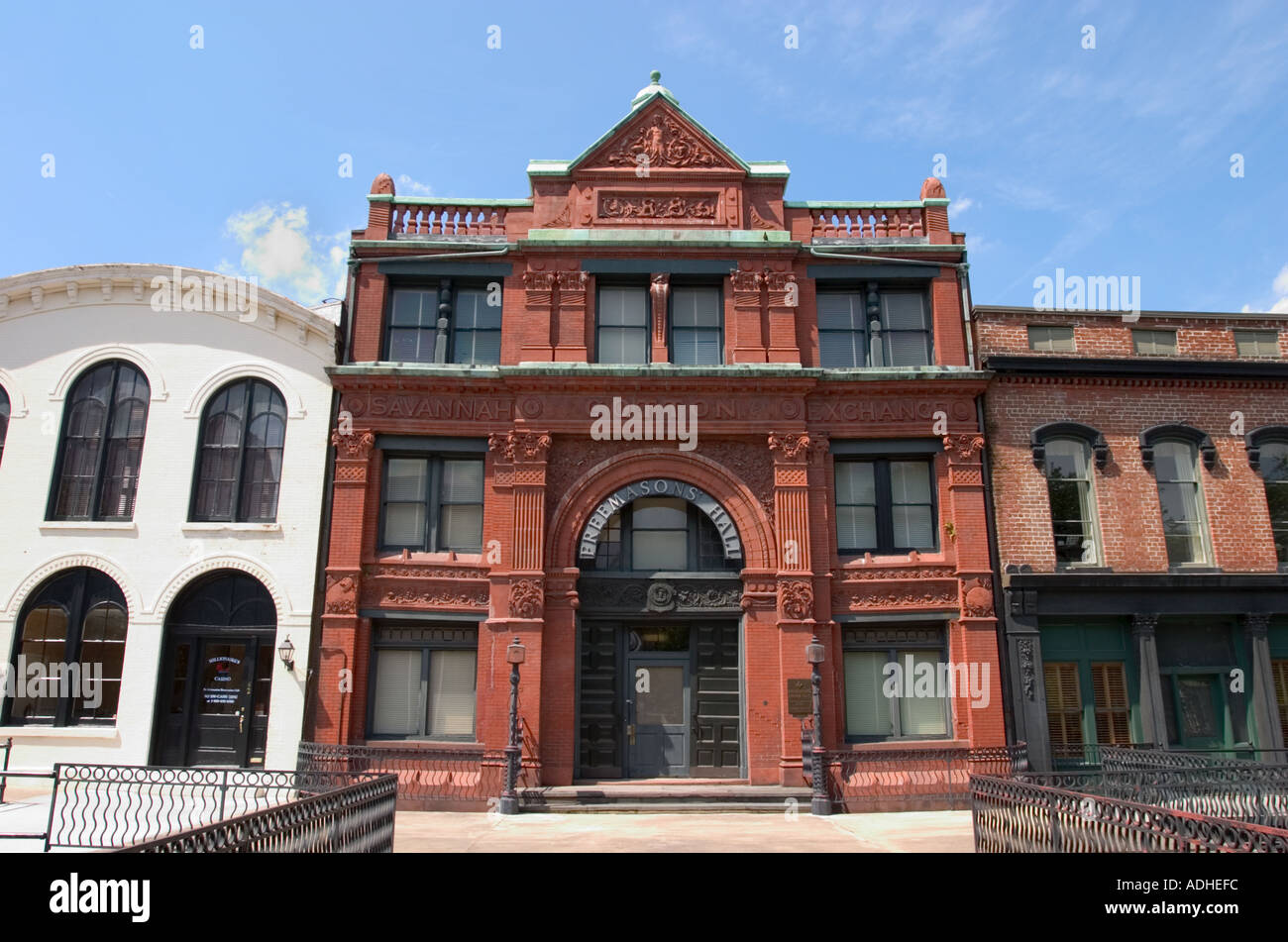 Die Baumwollbörse erbaut 1886 Faktoren gehen Historic District Savannah Georgia Stockfoto