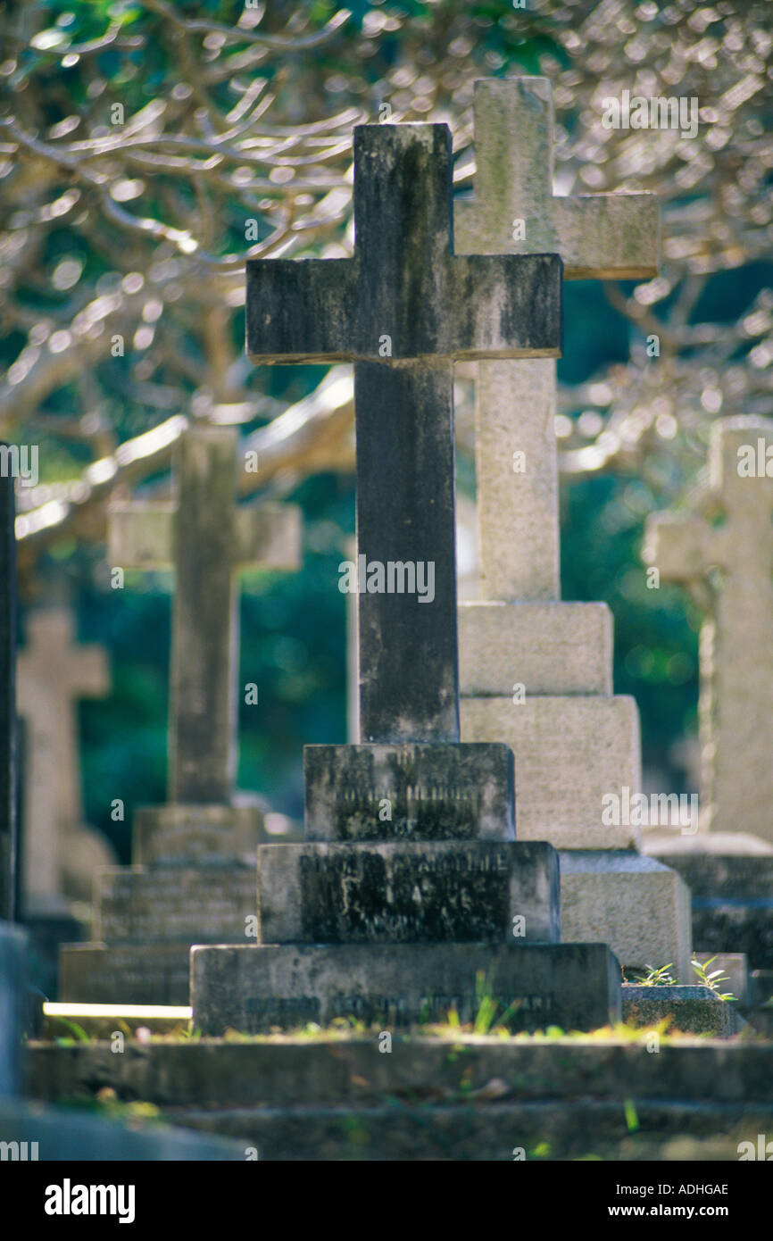 Grabsteine auf einem Friedhof, New Orleans, Louisiana, USA Stockfoto