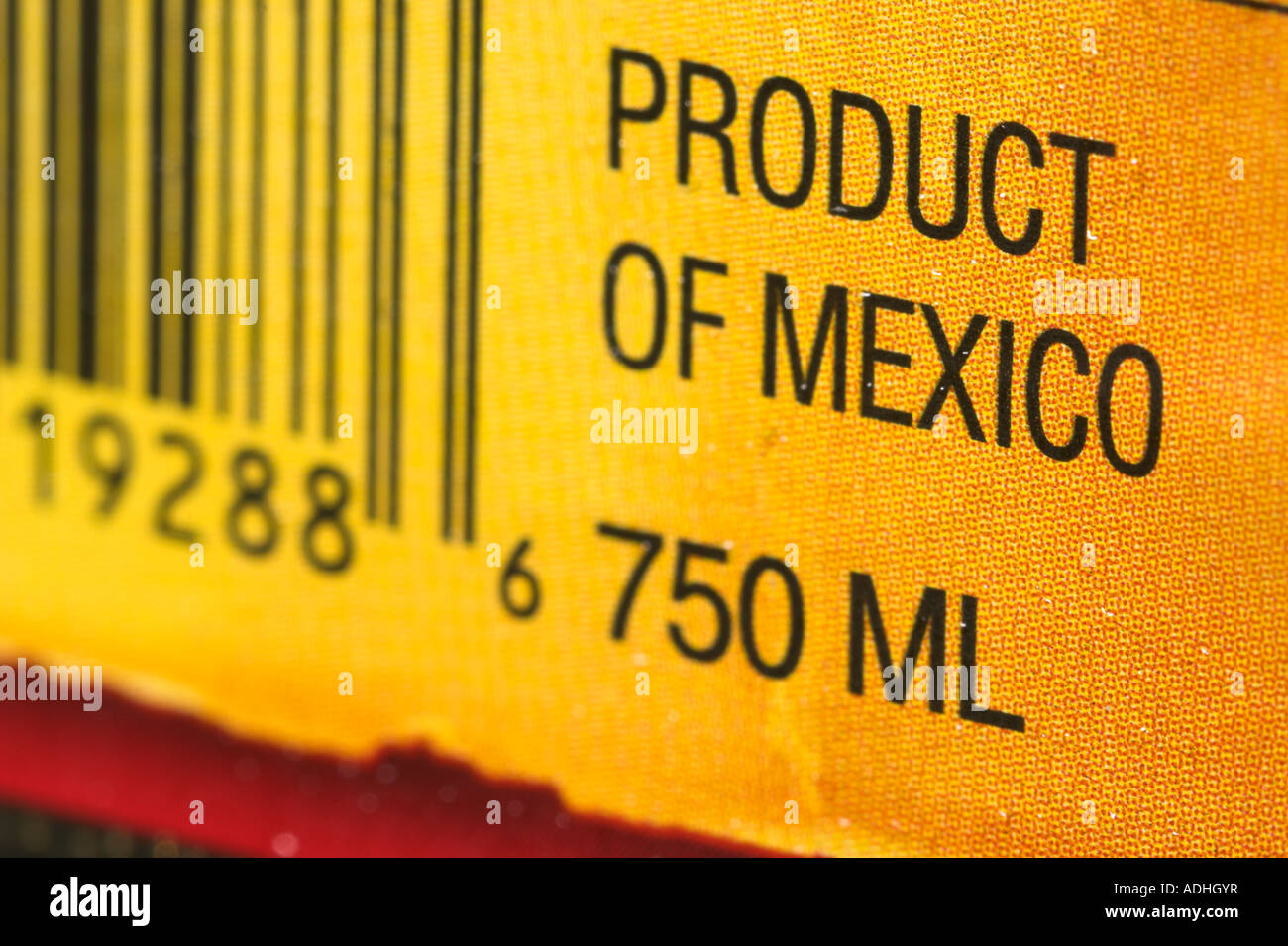 Tequila hergestellt in Mexiko, in den USA verkauft. (August 2007) Stockfoto