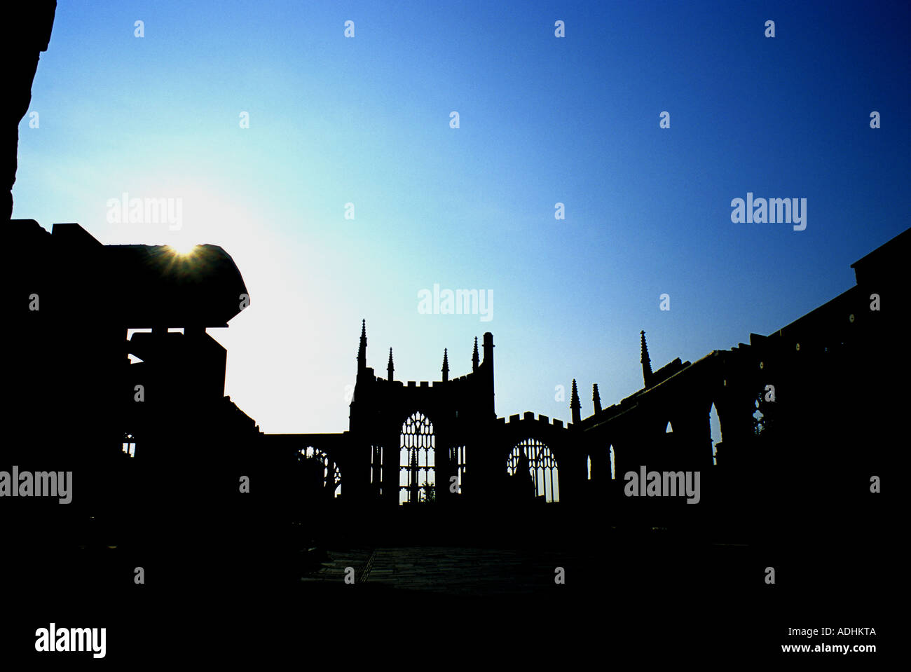 Ruinen der alten Kathedrale, Coventry, West Midlands, England, UK Stockfoto