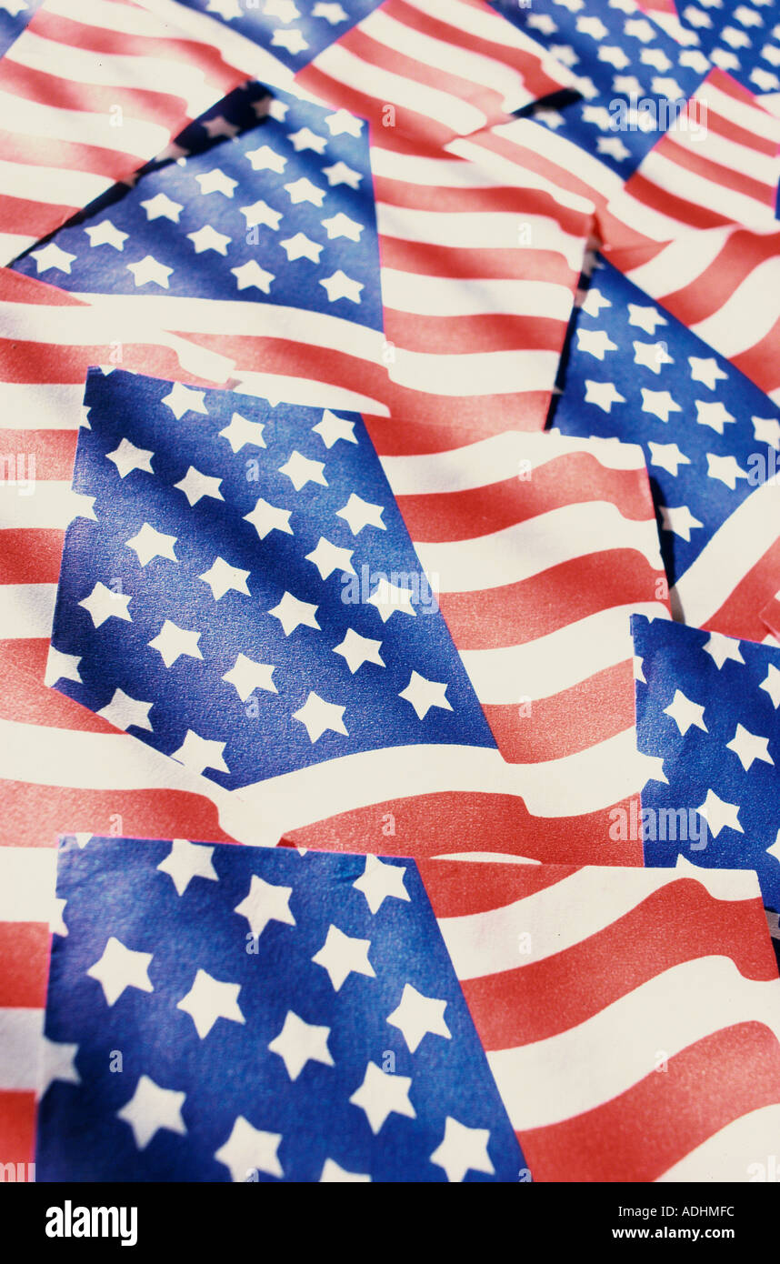 Nahaufnahme eines amerikanischen Flaggen Stockfoto