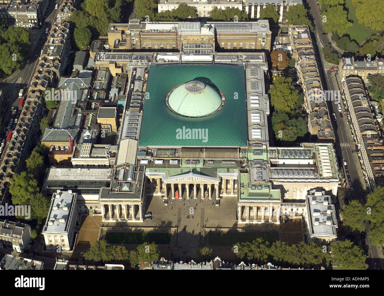 Luftaufnahme des britischen Museums im Bloomsbury sind von London Stockfoto