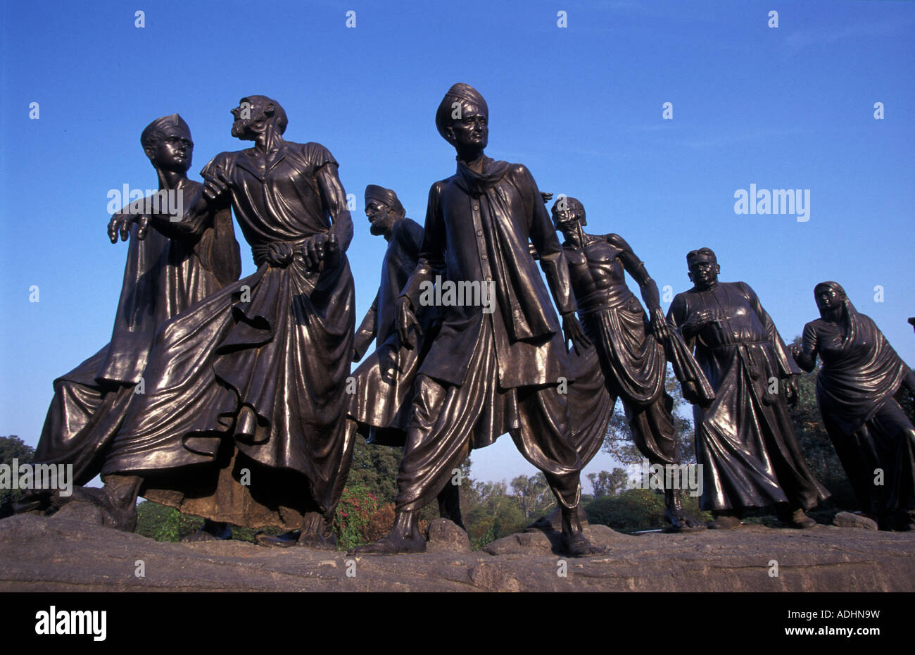 Indien-Delhi Gandhi Salz März Denkmal Stockfoto