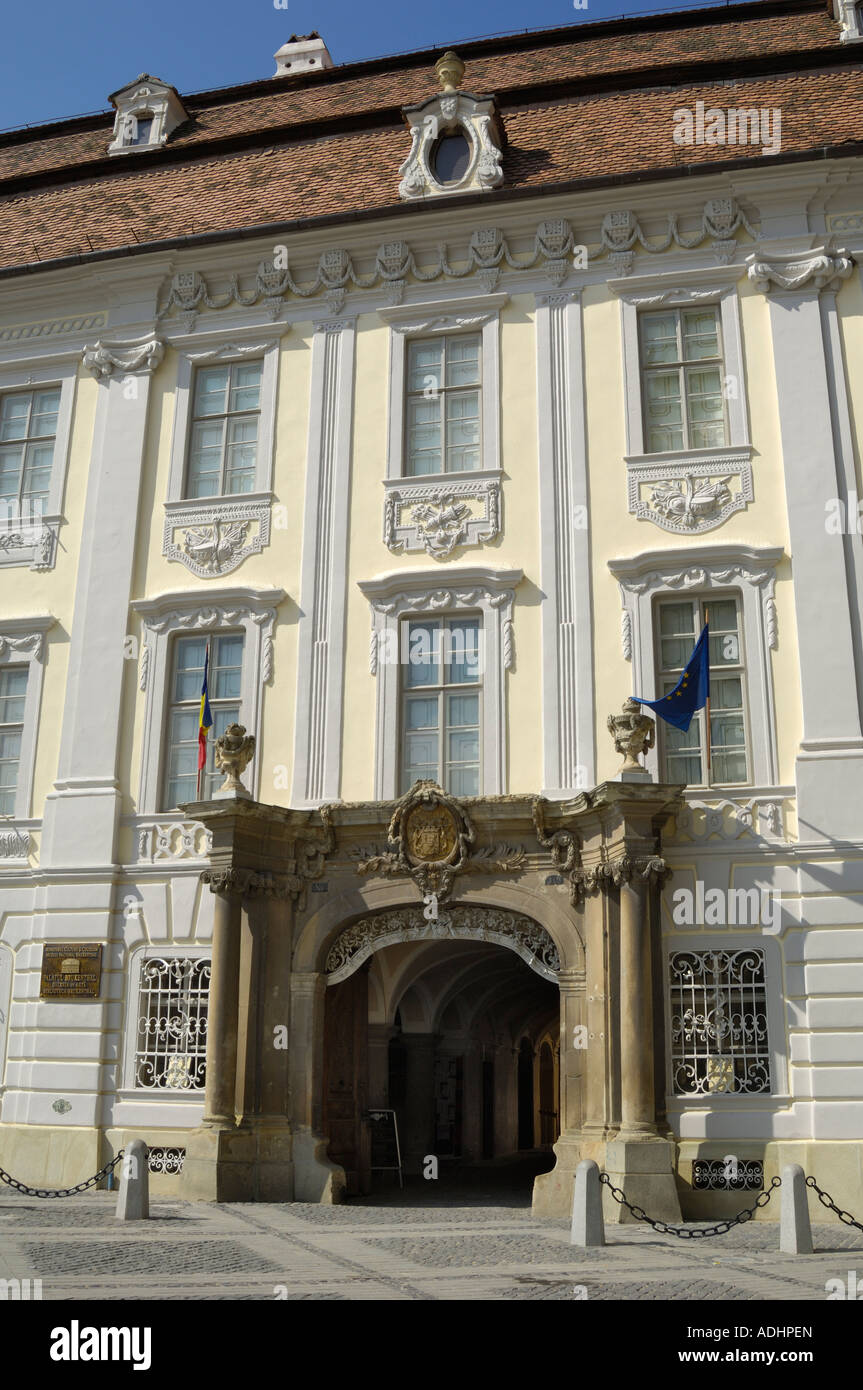 Brukenthal-Palais, Piata Mare, Sibiu, Siebenbürgen, Rumänien Stockfoto