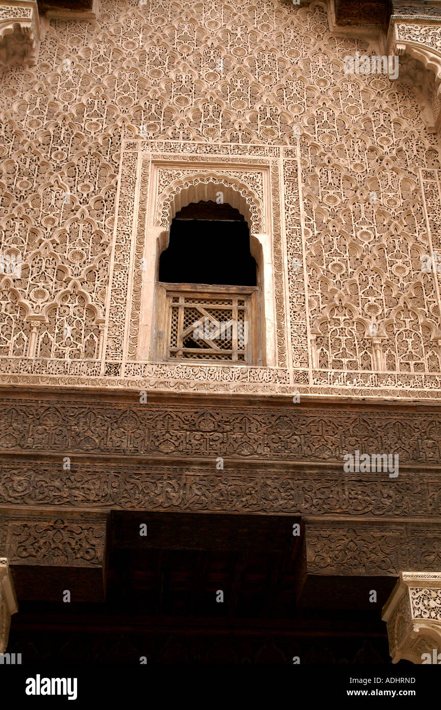 Galerie von Ben Youssef Medersa koranische Schule Maghreb Marrakesch Marokko Stockfoto